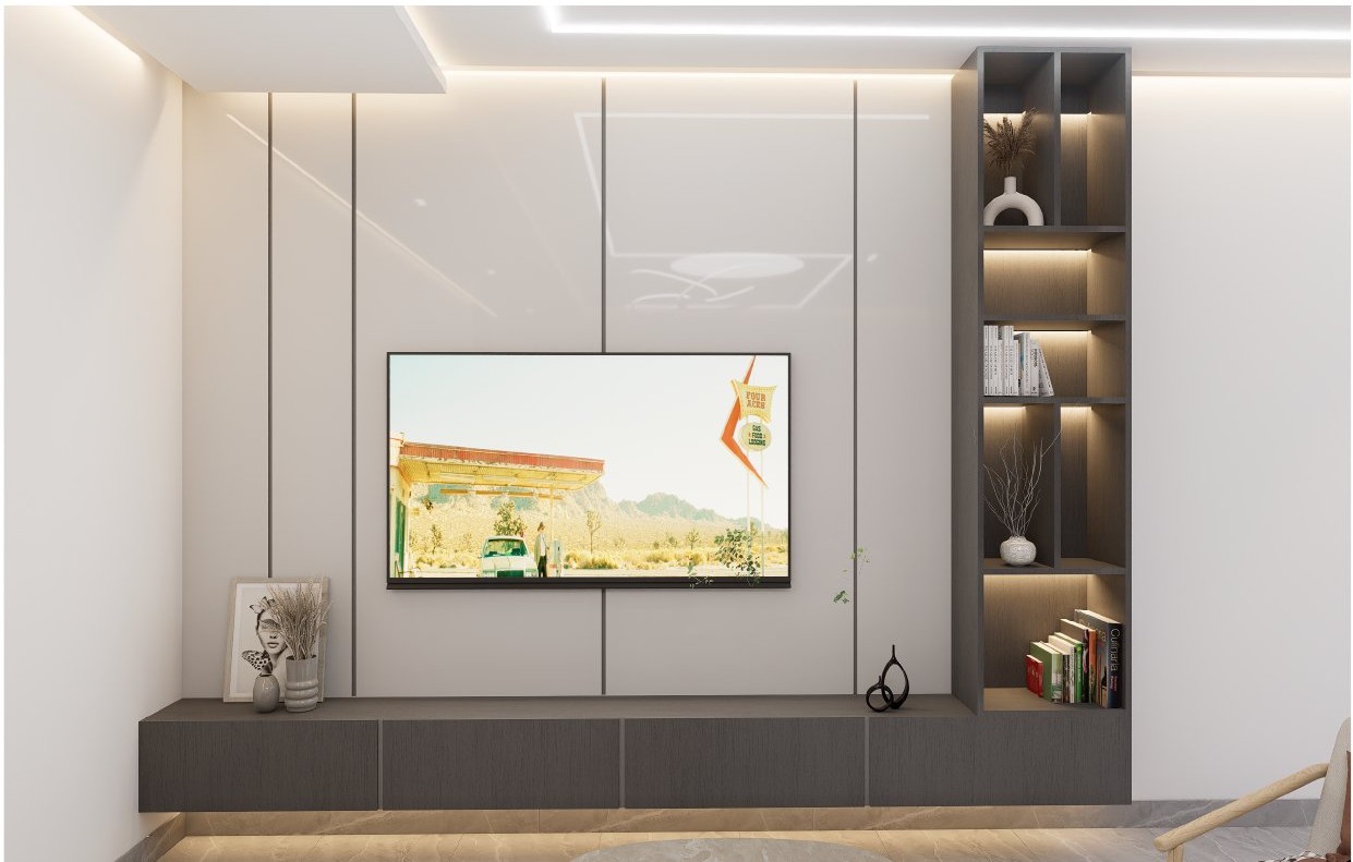 Villa House — tv wall